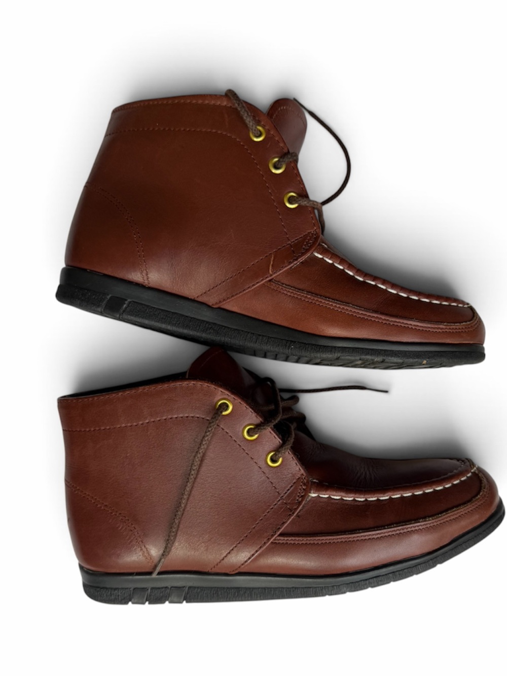 VTG 90s Iron Age Leather Moc Toe Chukka Steel Toe Boots 8.5N